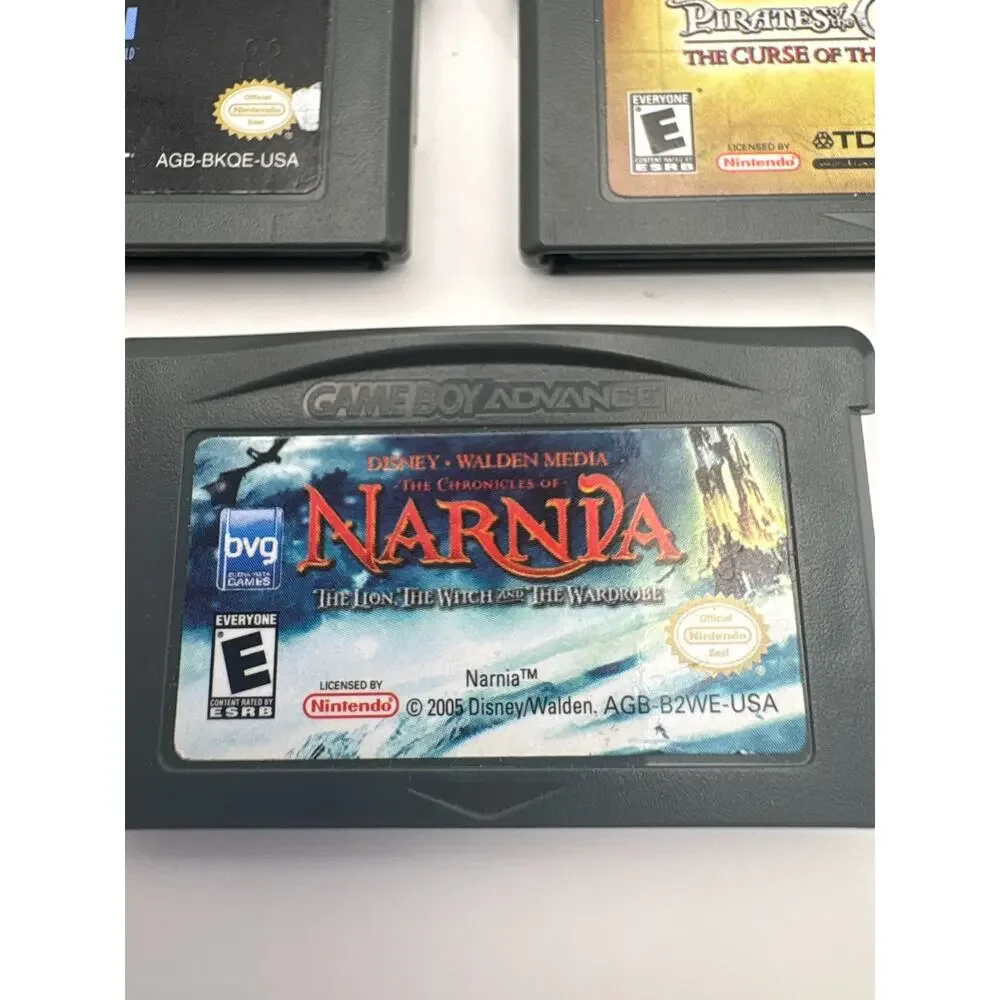 Game Boy Advance Movie Game Lot Pirates Kong Narnia ET GBA Authentic Tested